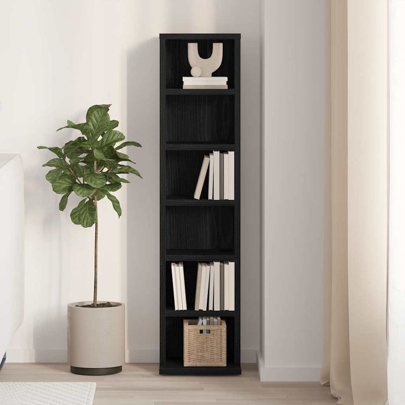 Casa si Gradina - Mobilier - Dulapuri si sifoniere - Dulapuri - Dulap CD-uri Stejar negru 21x20x88 cm Lemn prelucrat - Infinity.ro