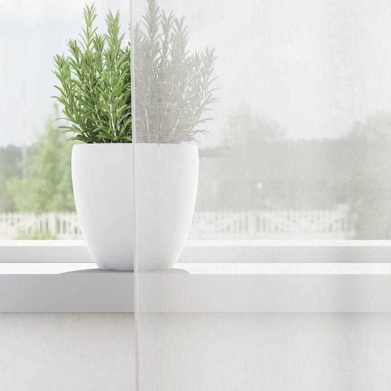 Casa si Gradina - Textile si covoare - Perdele si draperii - Perdele - Perdele Voile cu Oeje 2 buc Alb, mărime 140x225 cm - Infinity.ro