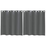 Casa si Gradina - Textile si covoare - Perdele si draperii - Perdele - Perdele Voile cu Oelii 2 buc Gri Inchis 140x140 cm - Infinity.ro