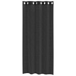 Casa si Gradina - Textile si covoare - Perdele si draperii - Perdele - Perdele Voile cu Oeli 2 buc Negru 140x225 cm - Infinity.ro