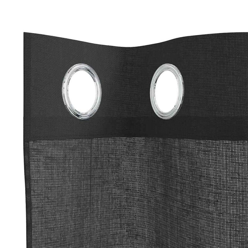 Casa si Gradina - Textile si covoare - Perdele si draperii - Perdele - Perdele Voile cu Oeli 2 buc Negru 140x225 cm - Infinity.ro
