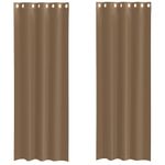 Casa si Gradina - Textile si covoare - Perdele si draperii - Perdele - Perdele Voile cu Oeje 2 buc Maro Deschis, mărime 140x300 cm - Infinity.ro
