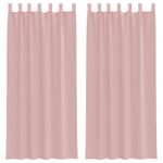Casa si Gradina - Textile si covoare - Perdele si draperii - Perdele - Perdele Voile cu buzunare pentru bare 2 buc Roz, mărime 140x225 cm - Infinity.ro