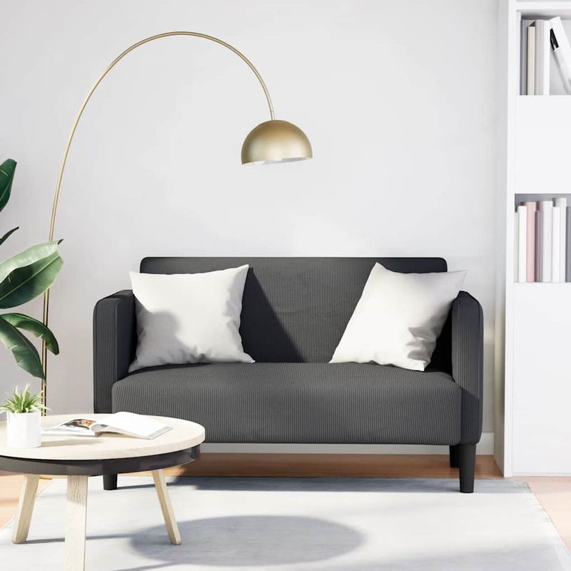 Casa si Gradina - Mobilier - Canapele si coltare - Canapele - Canapea lovesea gri inchis 109 cm tesatura velur - Infinity.ro