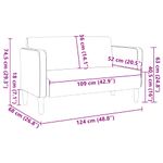 Casa si Gradina - Mobilier - Canapele si coltare - Canapele - Canapea lovesea gri inchis 109 cm tesatura velur - Infinity.ro