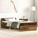 Casa si Gradina - Mobilier - Paturi si accesorii - Paturi - Cadru de pat fara saltea Lemn vechi 100x200cm Lemn prelucrat - Infinity.ro