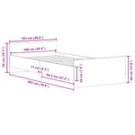 Casa si Gradina - Mobilier - Paturi si accesorii - Paturi - Cadru de pat fara saltea Lemn vechi 100x200cm Lemn prelucrat - Infinity.ro