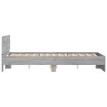 Casa si Gradina - Mobilier - Paturi si accesorii - Paturi - Cadru de pat cu tablie si LED, gri sonoma, 140x200 cm - Infinity.ro