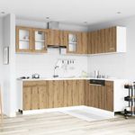 Casa si Gradina - Mobilier - Comode si corpuri - Corpuri bucatarie - Set dulapuri bucatarie 11 piese Artisan Stejar lemn prelucrat - Infinity.ro