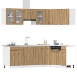 Casa si Gradina - Mobilier - Comode si corpuri - Corpuri bucatarie - Set dulapuri bucatarie 11 piese Artisan Stejar lemn prelucrat - Infinity.ro