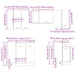 Casa si Gradina - Mobilier - Comode si corpuri - Corpuri bucatarie - Set dulapuri bucatarie 11 piese Artisan Stejar lemn prelucrat - Infinity.ro