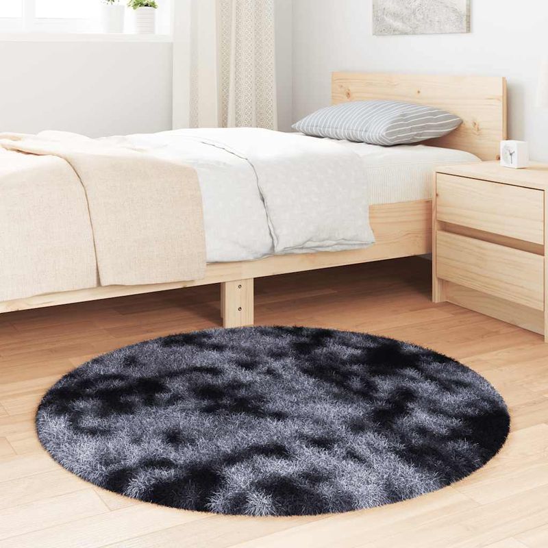 Casa si Gradina - Textile si covoare - Covoare - Covoare casa - Covor shaggy cu pom inalt, NAVARRA, gri inchis, 100x100 cm - Infinity.ro