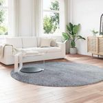 Casa si Gradina - Textile si covoare - Covoare - Covoare casa - Covor shaggy cu pom inalt, NAVARRA, gri argintiu, 240x240 cm, formă rotund - Infinity.ro