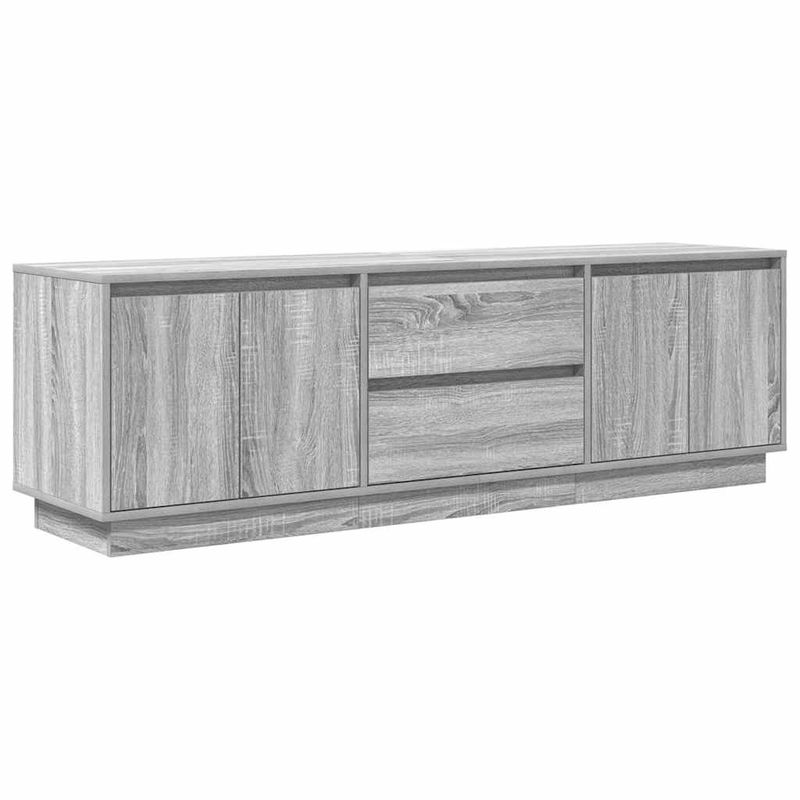 Casa si Gradina - Mobilier - Comode si corpuri - Comode - Dulap TV cu lumini LED Gri Sonoma 160,5x41x50 cm - Infinity.ro