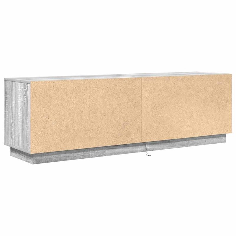 Casa si Gradina - Mobilier - Comode si corpuri - Comode - Dulap TV cu lumini LED Gri Sonoma 160,5x41x50 cm - Infinity.ro