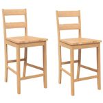 Casa si Gradina - Mobilier - Scaune si fotolii - Scaune - Scaune de bar 2 buc din lemn masiv din cauciuc natural - Infinity.ro