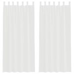 Casa si Gradina - Textile si covoare - Perdele si draperii - Perdele - Perdele Voile cu buzunare pentru bare 2 buc Alb, mărime 140x225 cm - Infinity.ro