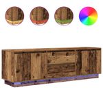 Casa si Gradina - Mobilier - Comode si corpuri - Comode - Dulap TV cu lumini LED Lemn vechi 160,5x41x50 cm - Infinity.ro