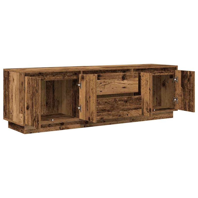 Casa si Gradina - Mobilier - Comode si corpuri - Comode - Dulap TV cu lumini LED Lemn vechi 160,5x41x50 cm - Infinity.ro