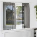 Casa si Gradina - Textile si covoare - Perdele si draperii - Perdele - Perdele din voile cu tabla 2 buc Negru, mărime 140x175 cm - Infinity.ro