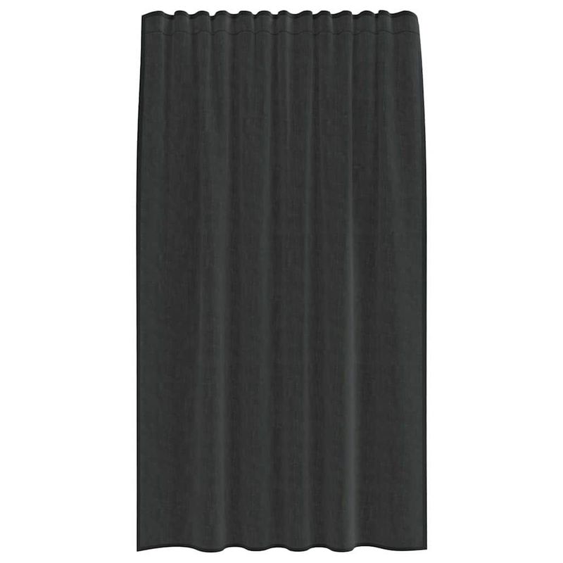 Casa si Gradina - Textile si covoare - Perdele si draperii - Perdele - Perdele din voile cu tabla 2 buc Negru, mărime 140x175 cm - Infinity.ro