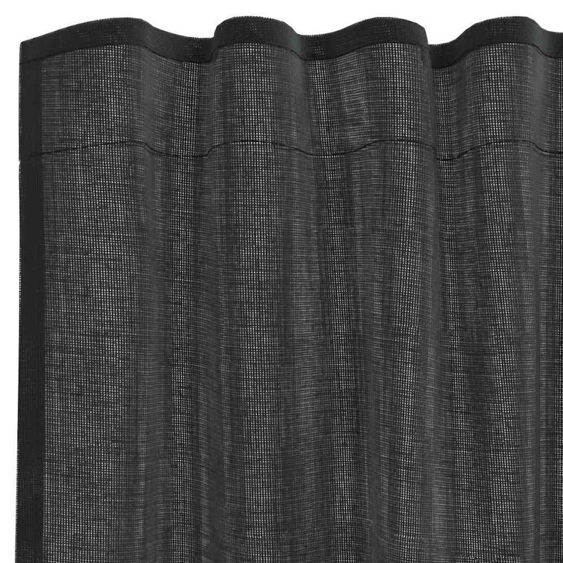 Casa si Gradina - Textile si covoare - Perdele si draperii - Perdele - Perdele din voile cu tabla 2 buc Negru, mărime 140x175 cm - Infinity.ro