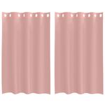 Casa si Gradina - Textile si covoare - Perdele si draperii - Perdele - Perdele Voile cu Oelii 2 buc Roz 140x175 cm - Infinity.ro