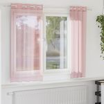 Casa si Gradina - Textile si covoare - Perdele si draperii - Perdele - Perdele Voile cu Oelii 2 buc Roz 140x175 cm - Infinity.ro