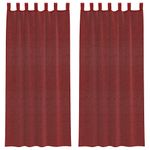 Casa si Gradina - Textile si covoare - Perdele si draperii - Perdele - Perdele Voile cu buzunare pentru bare 2 buc rosu vin, mărime 140x225 cm - Infinity.ro