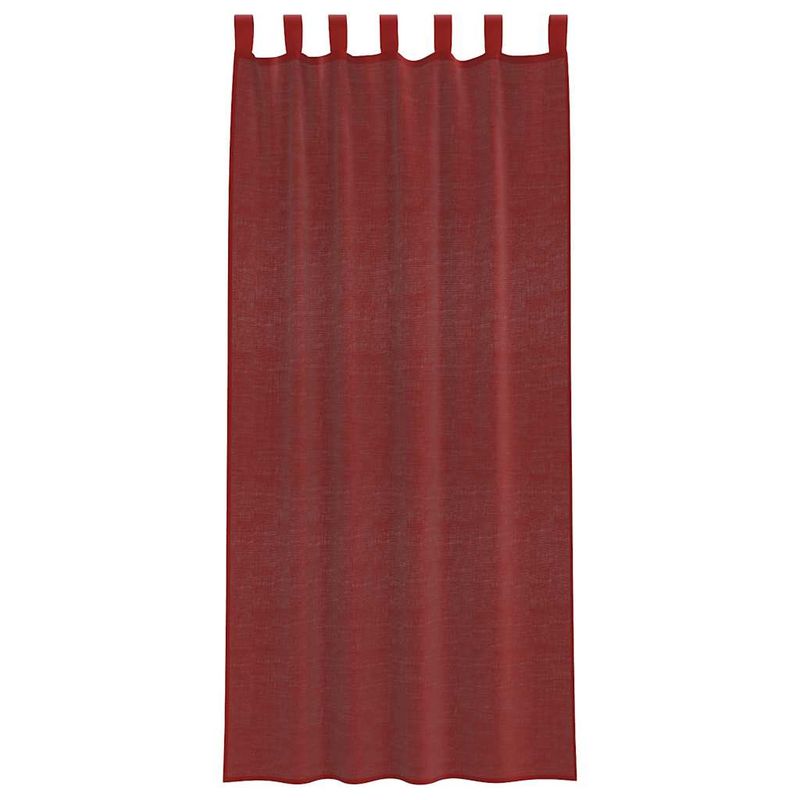 Casa si Gradina - Textile si covoare - Perdele si draperii - Perdele - Perdele Voile cu buzunare pentru bare 2 buc rosu vin, mărime 140x225 cm - Infinity.ro