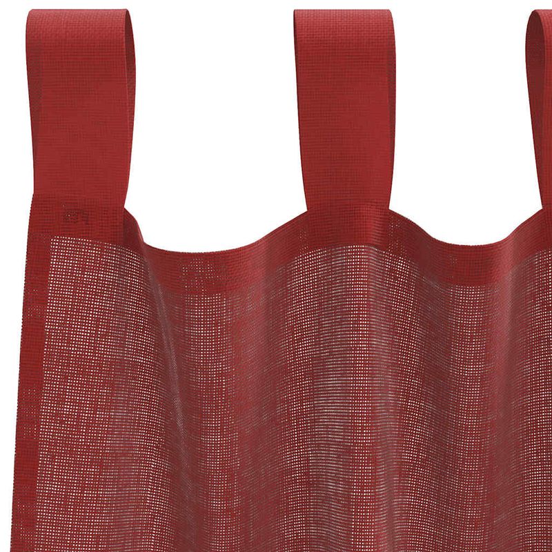 Casa si Gradina - Textile si covoare - Perdele si draperii - Perdele - Perdele Voile cu buzunare pentru bare 2 buc rosu vin, mărime 140x225 cm - Infinity.ro