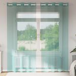 Casa si Gradina - Textile si covoare - Perdele si draperii - Perdele - Perdele Voile cu Oeje 2 buc Turcoaz, mărime 140x225 cm - Infinity.ro
