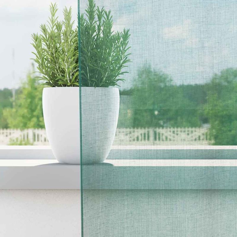 Casa si Gradina - Textile si covoare - Perdele si draperii - Perdele - Perdele Voile cu Oeje 2 buc Turcoaz, mărime 140x225 cm - Infinity.ro