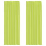 Casa si Gradina - Textile si covoare - Perdele si draperii - Perdele - Perdele din voile cu tabla 2 buc verde mar, mărime 140x260 cm - Infinity.ro