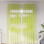 Casa si Gradina - Textile si covoare - Perdele si draperii - Perdele - Perdele din voile cu tabla 2 buc verde mar, mărime 140x260 cm - Infinity.ro