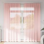 Casa si Gradina - Textile si covoare - Perdele si draperii - Perdele - Perdele Voile cu Bucle 2 buc Roz 140x225 cm - Infinity.ro