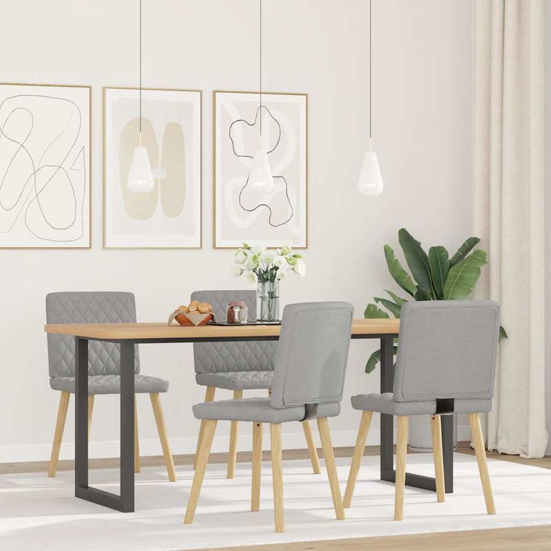 Casa si Gradina - Mobilier - Scaune si fotolii - Scaune - Scaune de sufragerie 4 buc tesatura gri nor - Infinity.ro