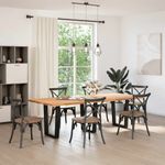 Casa si Gradina - Mobilier - Feronerie si accesorii mobila - Picioare pentru masa in forma de V 3 buc Negru Otel - Infinity.ro