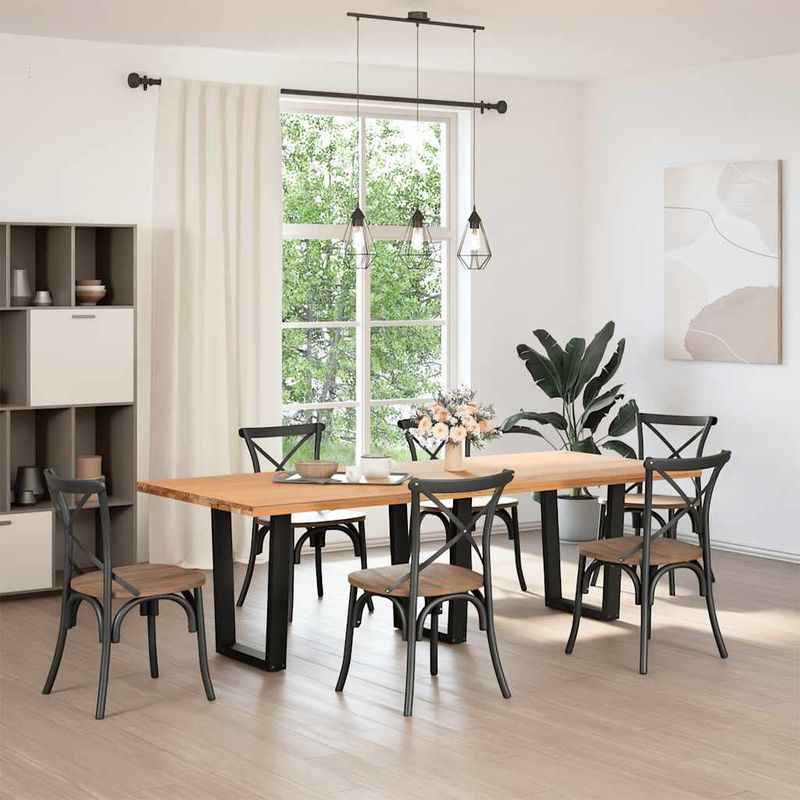 Casa si Gradina - Mobilier - Feronerie si accesorii mobila - Picioare pentru masa in forma de V 3 buc Negru Otel - Infinity.ro