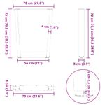 Casa si Gradina - Mobilier - Feronerie si accesorii mobila - Picioare pentru masa in forma de V 3 buc Negru Otel - Infinity.ro