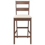 Casa si Gradina - Mobilier - Scaune si fotolii - Scaune - Scaune de bar cu perne 2 buc din cauciuc din lemn masiv maro - Infinity.ro