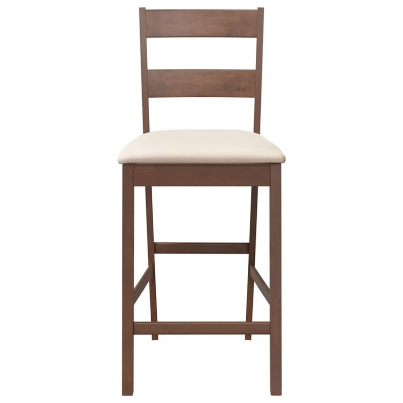 Casa si Gradina - Mobilier - Scaune si fotolii - Scaune - Scaune de bar cu perne 2 buc din cauciuc din lemn masiv maro - Infinity.ro