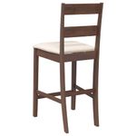 Casa si Gradina - Mobilier - Scaune si fotolii - Scaune - Scaune de bar cu perne 2 buc din cauciuc din lemn masiv maro - Infinity.ro