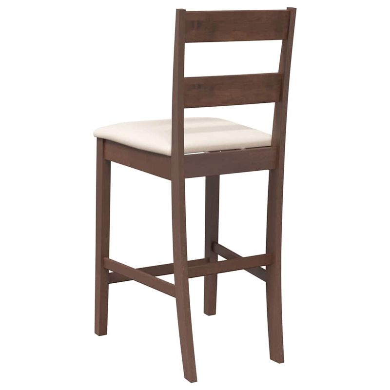 Casa si Gradina - Mobilier - Scaune si fotolii - Scaune - Scaune de bar cu perne 2 buc din cauciuc din lemn masiv maro - Infinity.ro