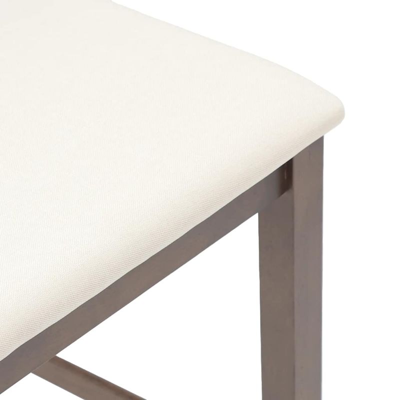 Casa si Gradina - Mobilier - Scaune si fotolii - Scaune - Scaune de bar cu perne 2 buc din cauciuc din lemn masiv maro - Infinity.ro