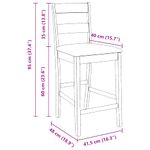 Casa si Gradina - Mobilier - Scaune si fotolii - Scaune - Scaune de bar cu perne 2 buc din cauciuc din lemn masiv maro - Infinity.ro
