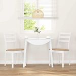 Casa si Gradina - Mobilier - Scaune si fotolii - Scaune - Scaune de sufragerie cu perne 2 buc cauciuc din lemn masiv alb - Infinity.ro