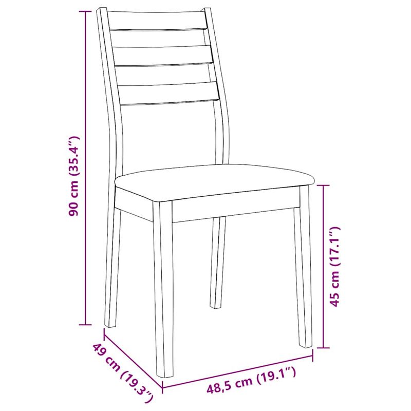 Casa si Gradina - Mobilier - Scaune si fotolii - Scaune - Scaune de sufragerie cu perne 2 buc cauciuc din lemn masiv alb - Infinity.ro