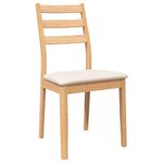 Casa si Gradina - Mobilier - Scaune si fotolii - Scaune - Scaune sufragerie cu perne 2 buc cauciuc din lemn masiv natural - Infinity.ro