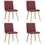 Casa si Gradina - Mobilier - Scaune si fotolii - Scaune - Scaune de bucatarie, 4 buc., rosu vin, material  textil - Infinity.ro